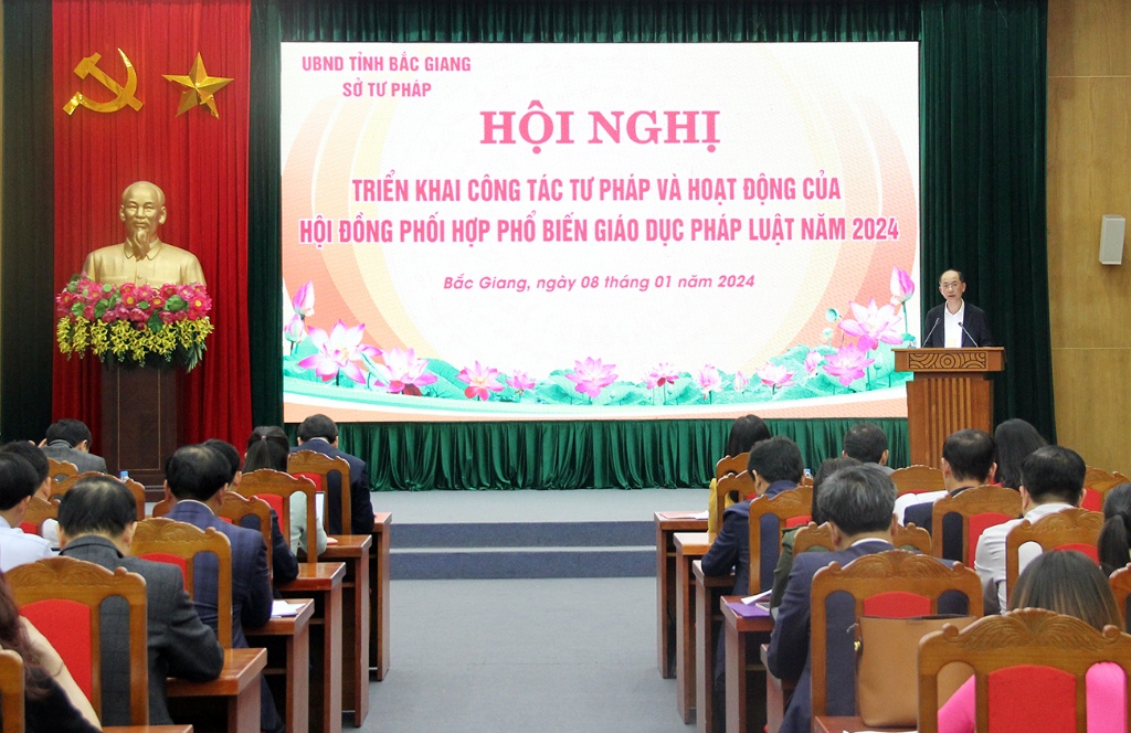 Bắc Giang triển khai công tác tư pháp và hoạt động của Hội đồng phối hợp phổ biến giáo dục pháp...